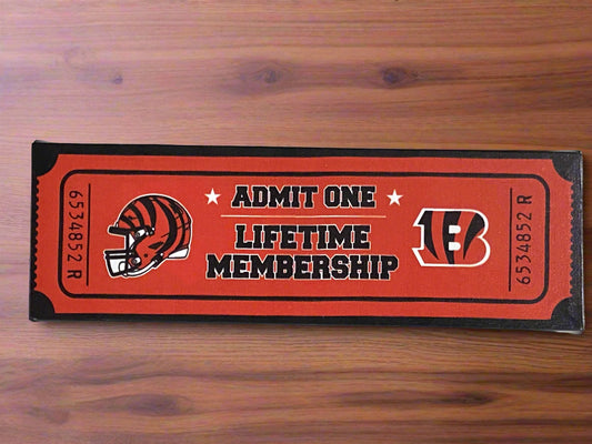 Cincinnati Bengals 2023 NFL "Lifetime Membership" Wall/Desk Decoration