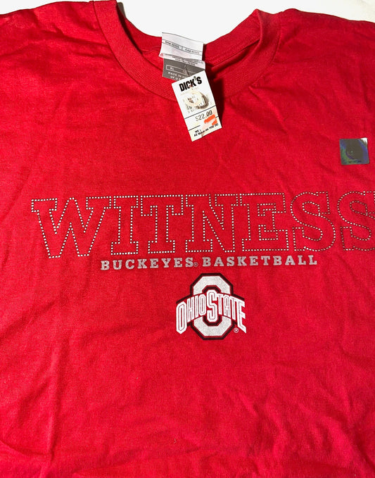 Ohio State Buckeyes NCAA Red "Witness" Adult XL NOS T-Shirt