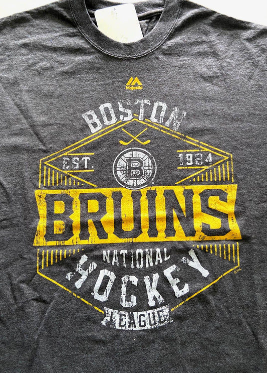 Boston Bruins 2016 NHL "EST. 1924" Adult Medium Gray NOS T-Shirt