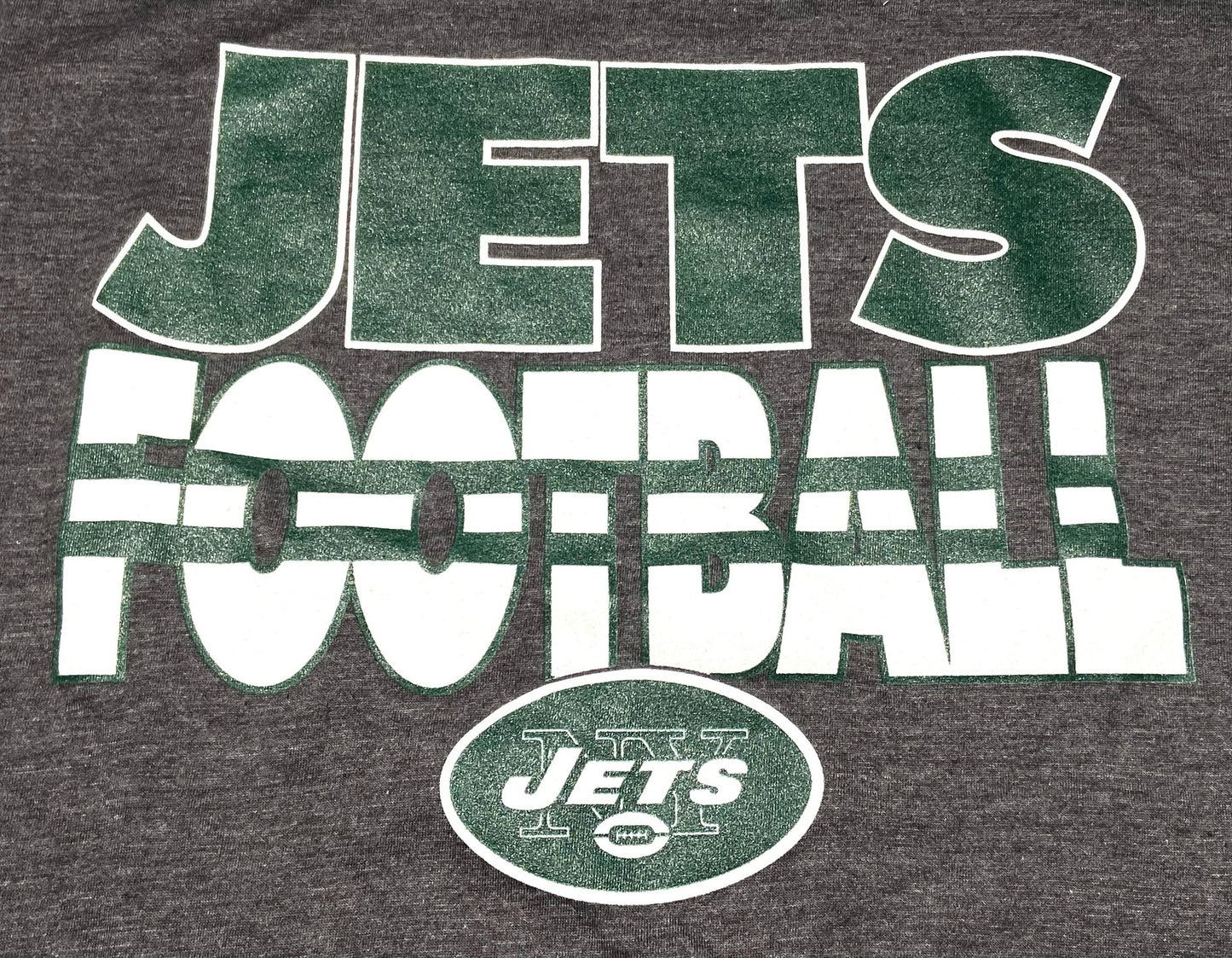 New York Jets 2015 NFL Adult Small Gray NOS Logo T-Shirt