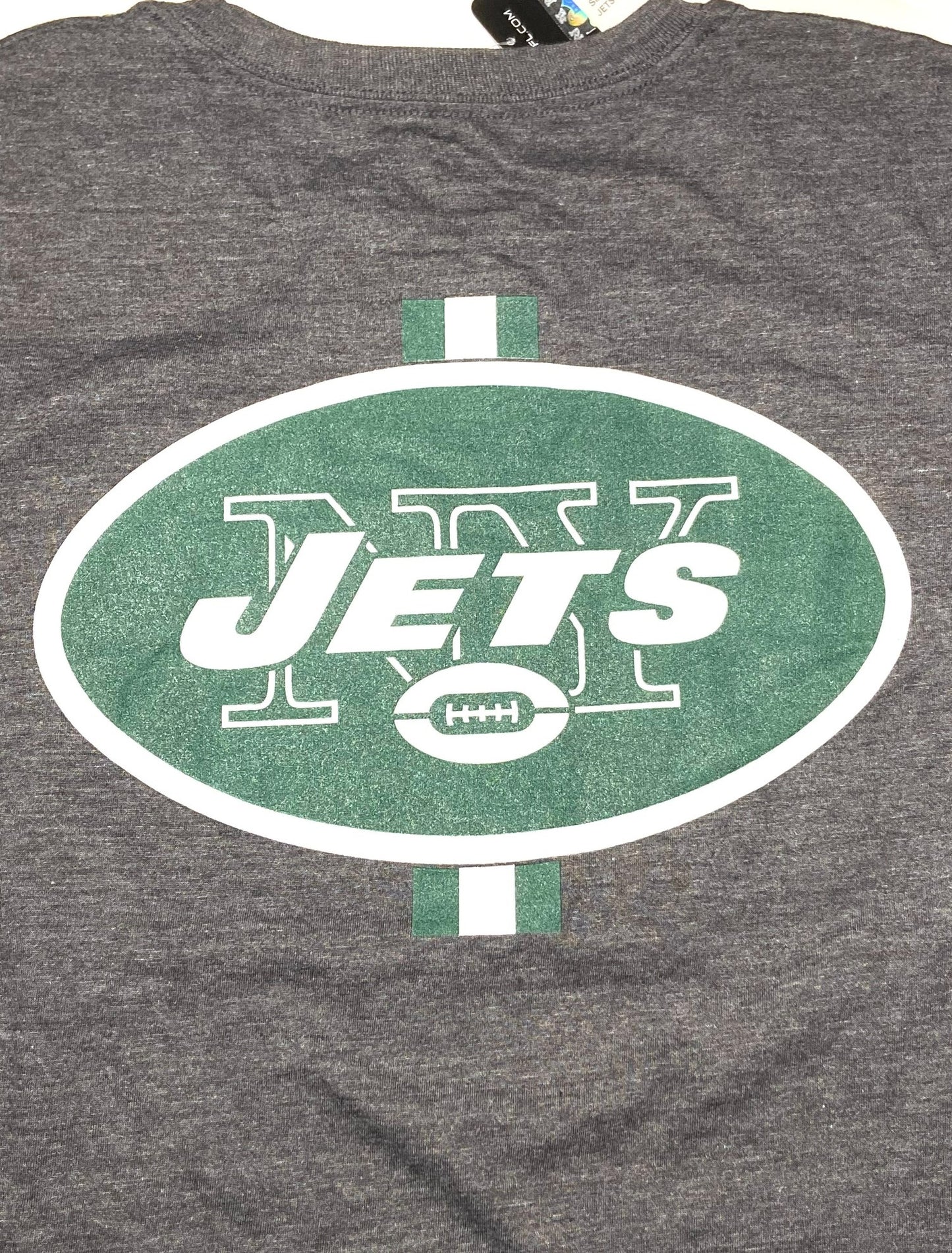 New York Jets 2015 NFL Adult Small Gray NOS Logo T-Shirt