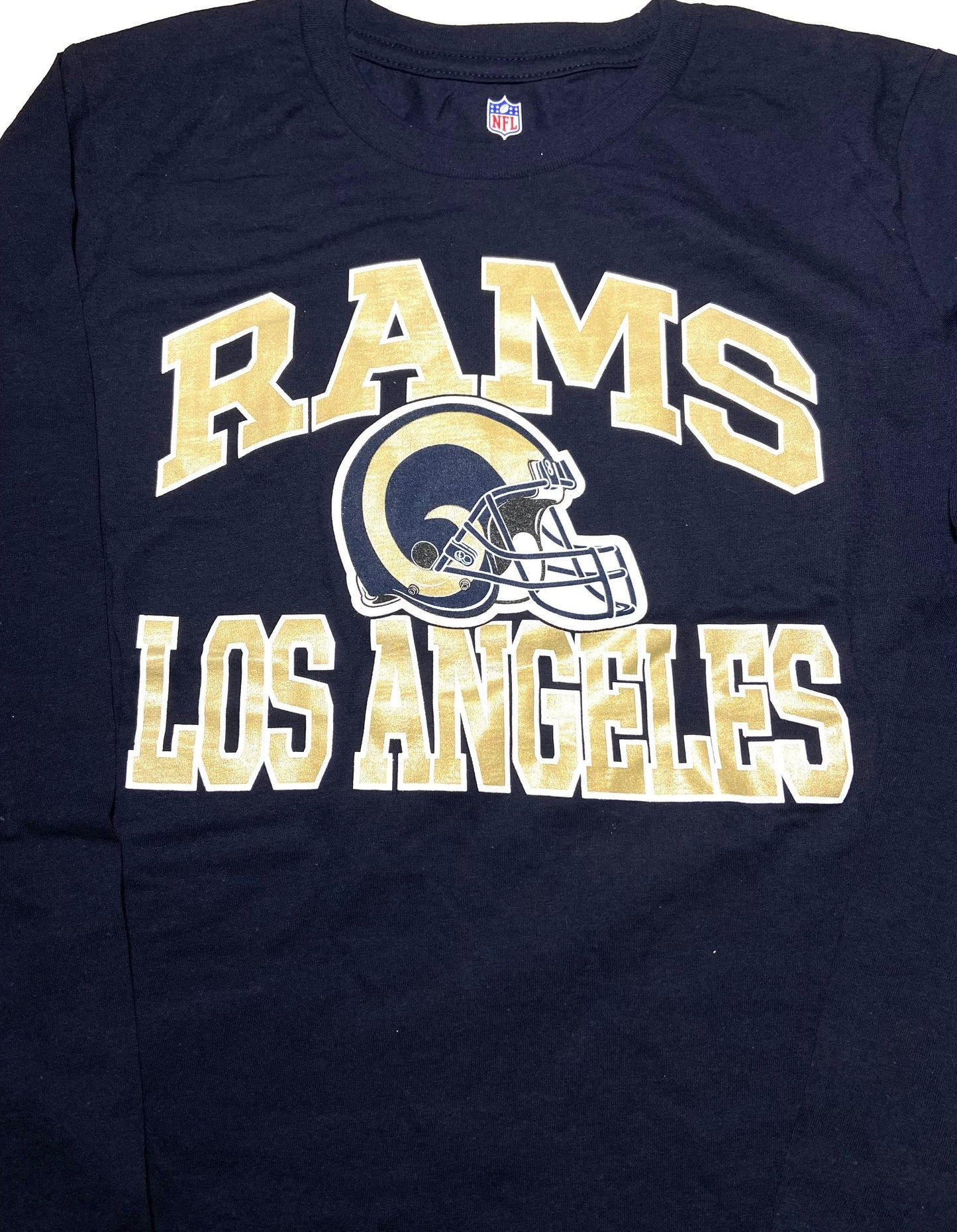 Los Angeles Rams NFL Long Sleeve Logo T-Shirt Navy NOS Youth Med (10-12)