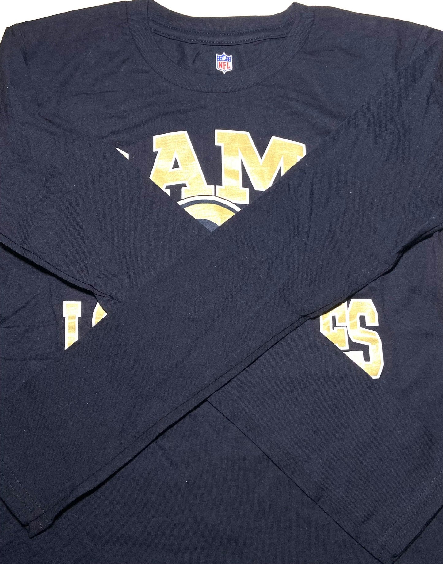 Los Angeles Rams NFL Long Sleeve Logo T-Shirt Navy NOS Youth Med (10-12)