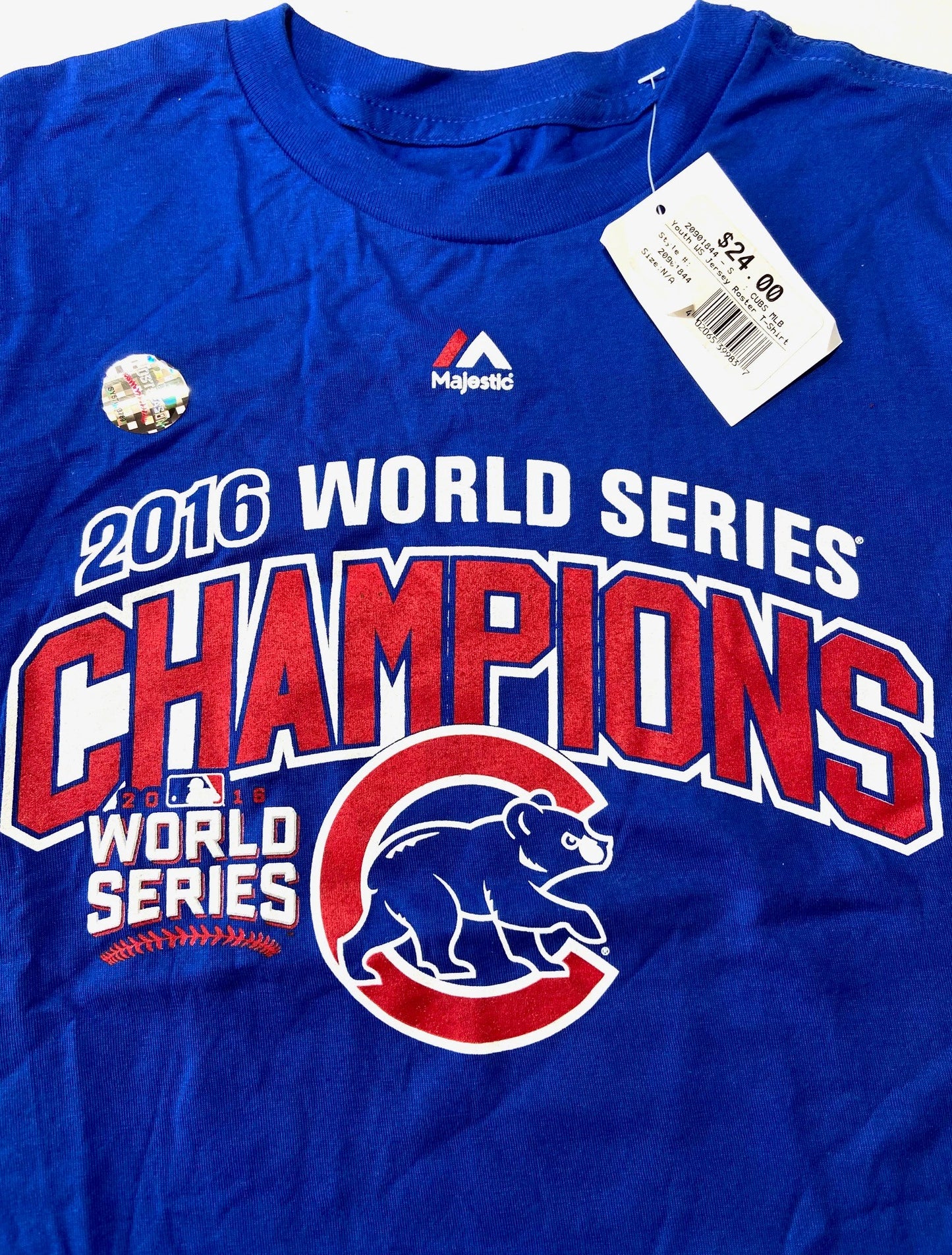 Chicago Cubs MLB 2016 World Series Champs 2-Sided NOS Print T-Shirt