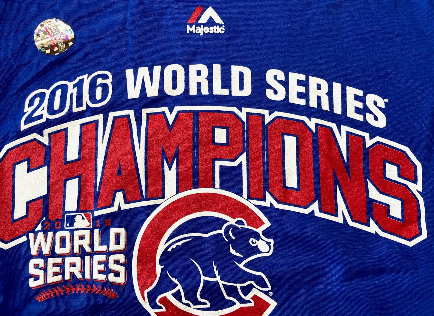 Chicago Cubs MLB 2016 World Series Champs 2-Sided NOS Print T-Shirt
