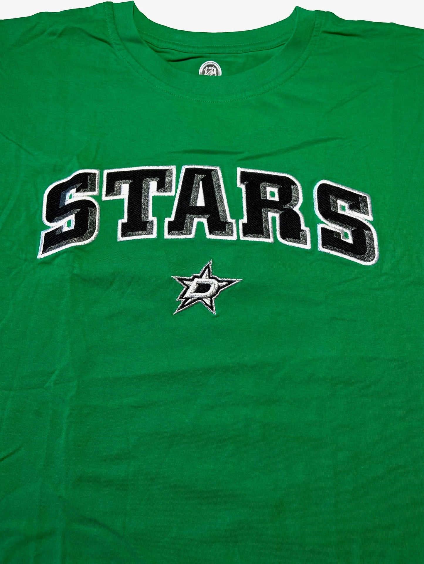 Dallas Stars NHL Adult Large Embroidered Green NOS T-Shirt