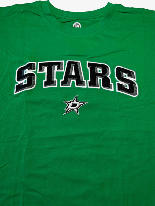 Dallas Stars NHL Adult Large Embroidered Green NOS T-Shirt