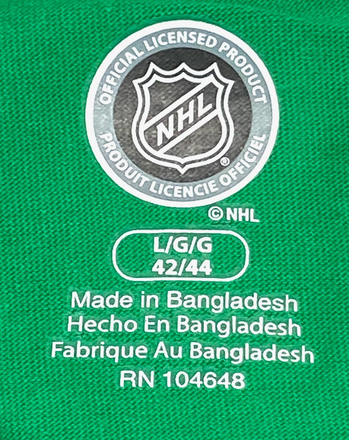 Dallas Stars NHL Adult Large Embroidered Green NOS T-Shirt
