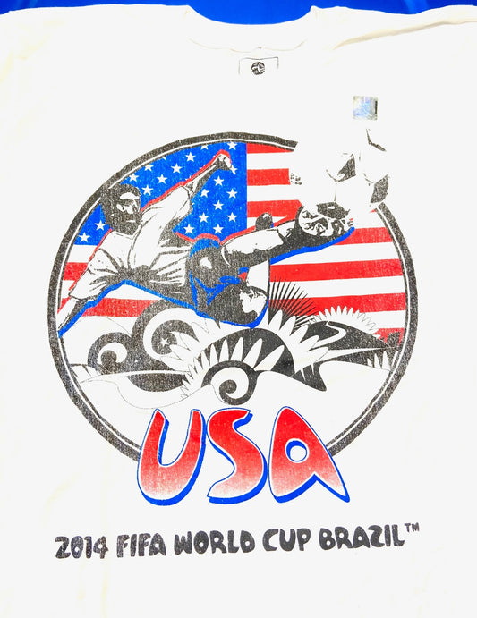 World Cup Soccer 2014 Adult Medium NOS White T-Shirt