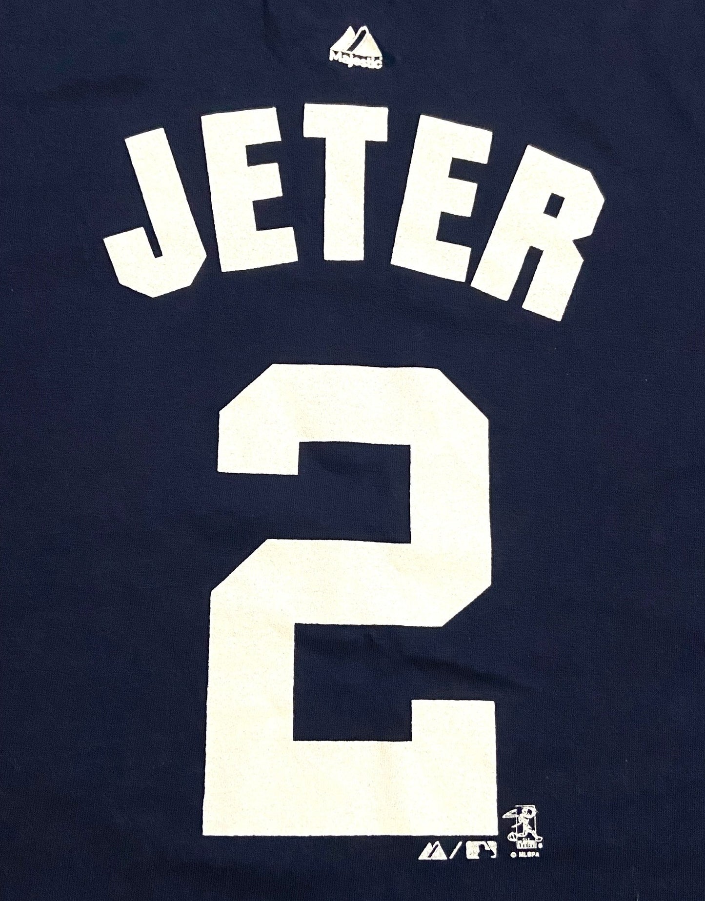 Derek Jeter 2012 MLB NY Yankees Adult Medium Blue Jersey Style NOS T-Shirt