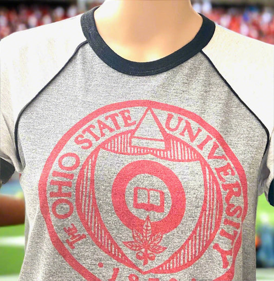 Ohio State Buckeyes NCAA Women's Gray "1870" X-Small Used T-Shirt