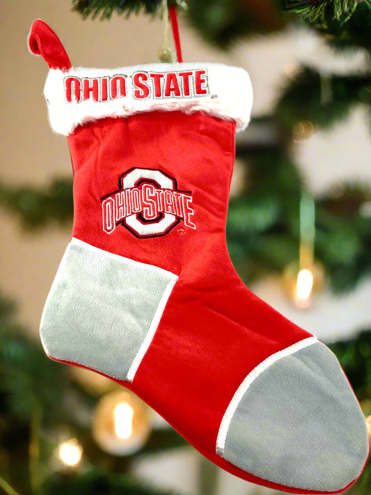 Ohio State Buckeyes NCAA Plush Team Color NOS Christmas Stocking