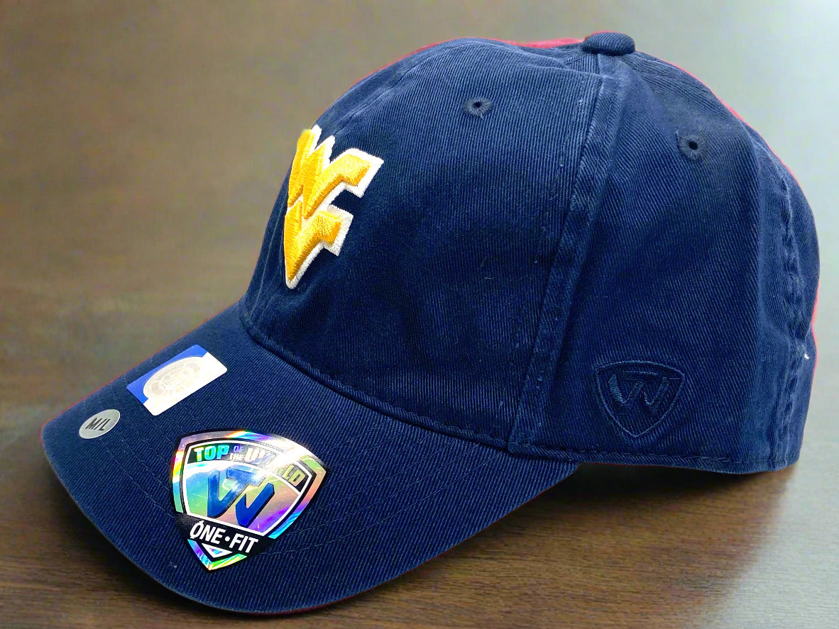 West Virginia Mountaineers NCAA One Fit NOS "Relaxer" M/L Ball Cap