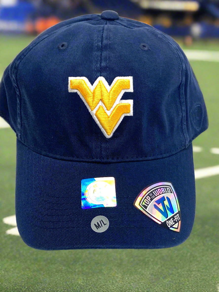 West Virginia Mountaineers NCAA One Fit NOS "Relaxer" M/L Ball Cap