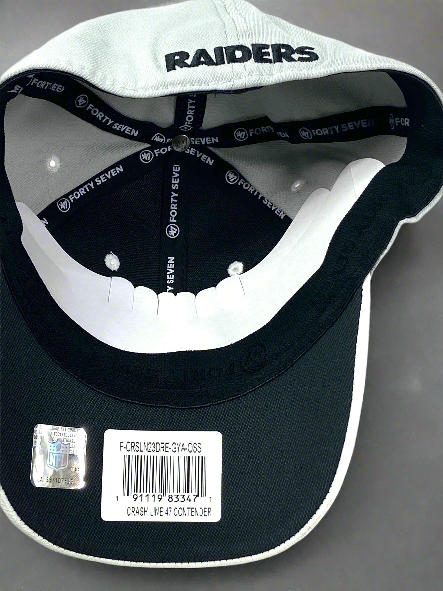 Oakland Raiders NFL Crash Line Contender Stretch Fit Logo Cap