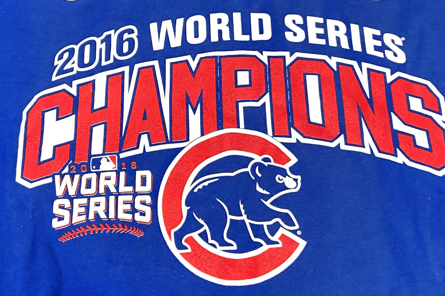 Chicago Cubs MLB 2016 World Series Champs 2-Sided NOS Print T-Shirt