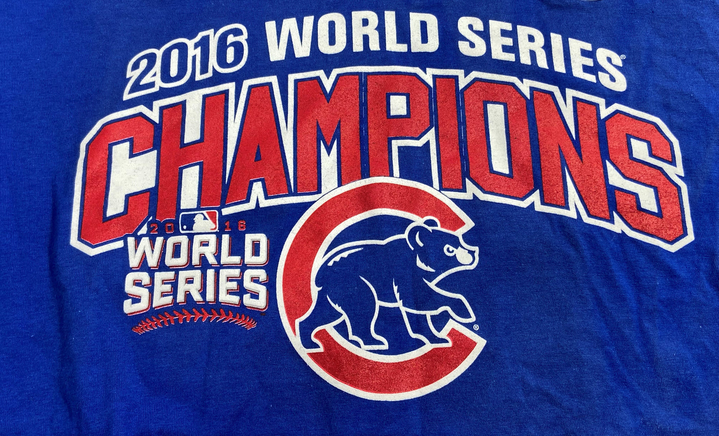 Chicago Cubs MLB 2016 World Series Champs 2-Sided NOS Print T-Shirt