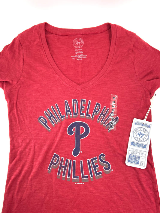 Philadelphia Phillies MLB Women's Size M Red NOS T-Shirt