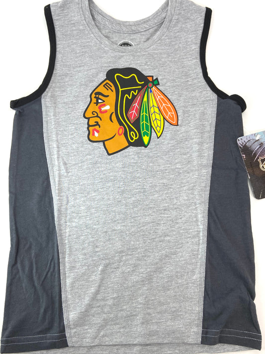 Chicago Blackhawks NHL Gray Youth (5-6) Logo NOS Tank Top