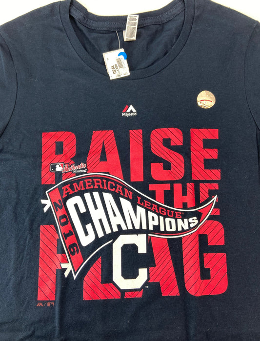 Cleveland Pre-Guardians 2016 MLB "Raise the Flag" Women's NOS T-Shirt