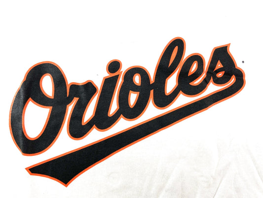 Baltimore Orioles 2012 MLB Logo White Button T-Shirt