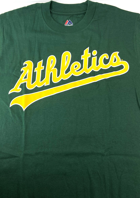 Oakland Athletics 2014 MLB Adult Sm. NOS Cotton Green T-Shirt