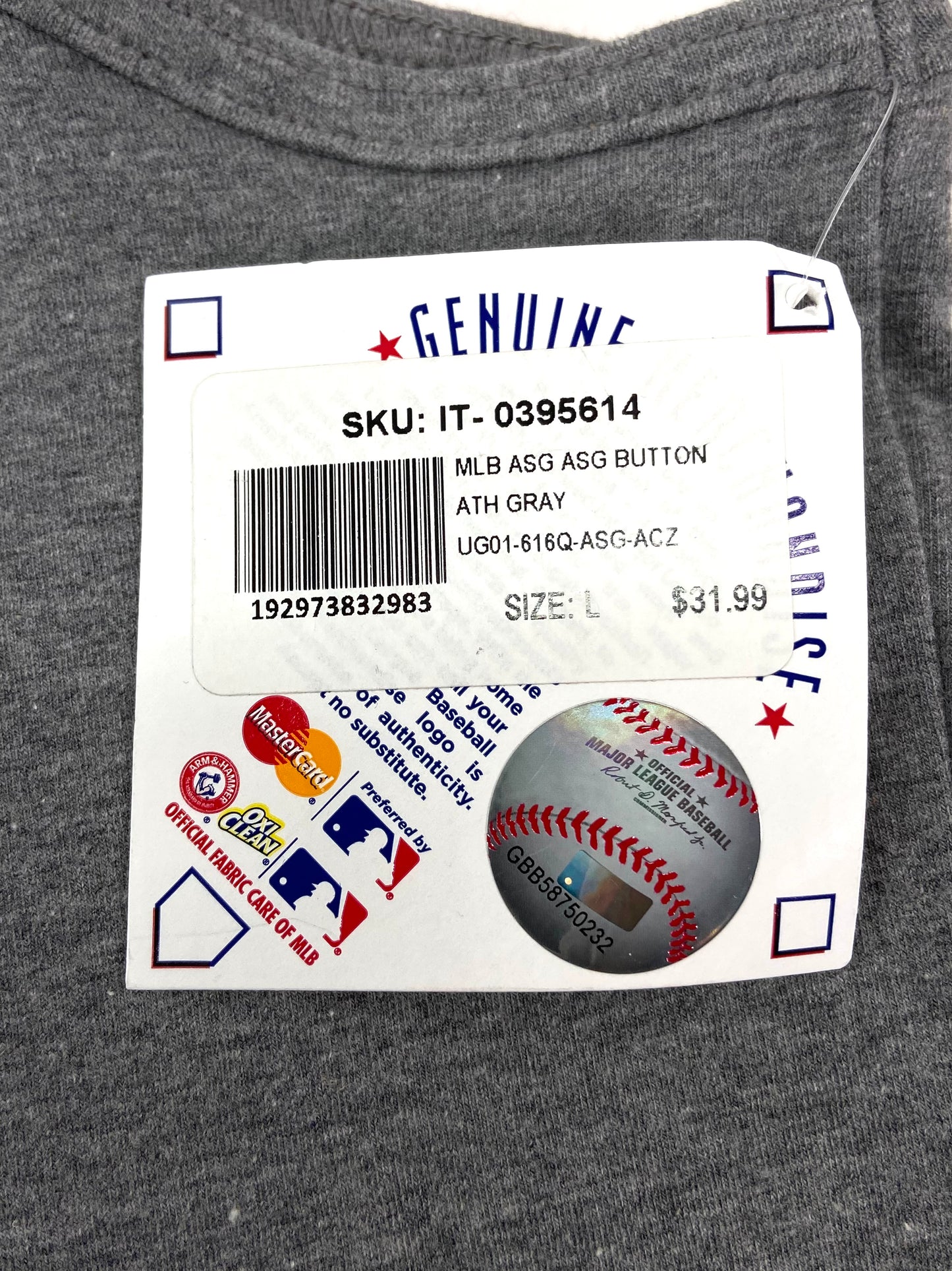 All Star Game 2018 MLB Adult Large NOS "Heatgear" Unisex Tank Top