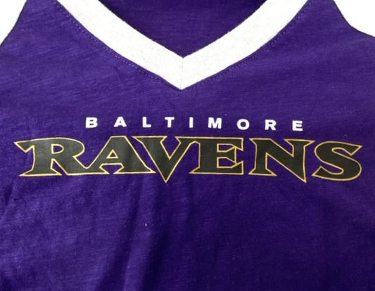 *(E32: S8/M9/L15) Baltimore Ravens NFL Women's Sideline NOS T-Shirt