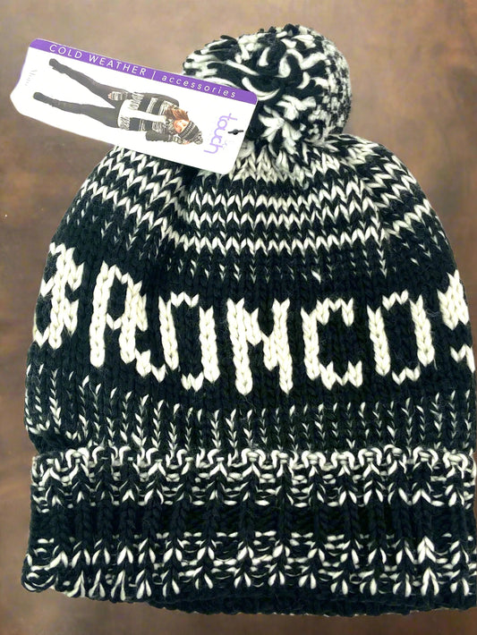 Denver Broncos NFL Women's Moto Marled Pompster Beanie
