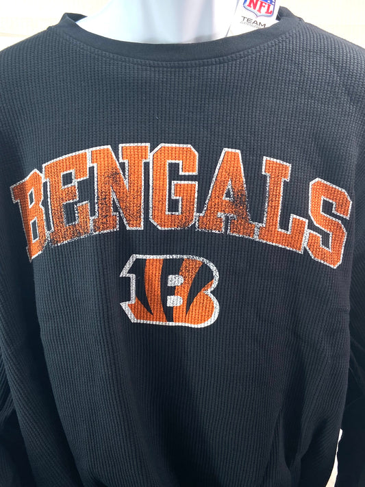 Cincinnati Bengals NFL Black Thermal Shirt NOS Big and Tall