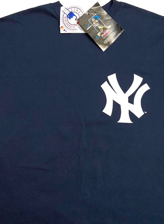 Derek Jeter 2012 MLB NY Yankees Adult Medium Blue Jersey Style NOS T-Shirt