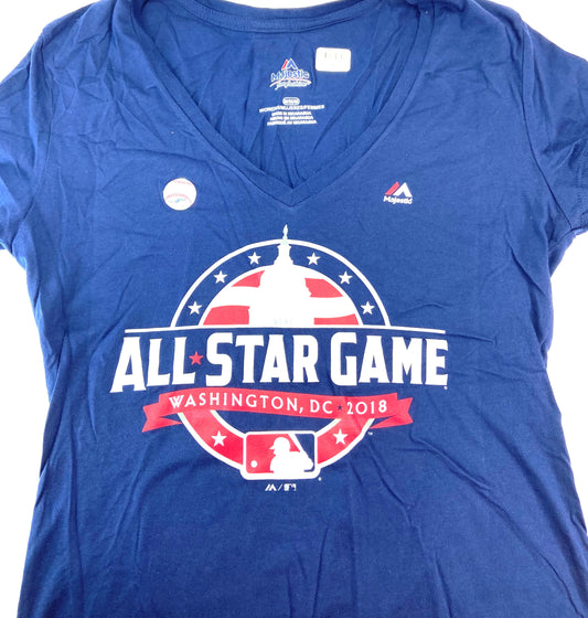 Major League All-Star Game 2018 Women's Medium Navy NOS T-Shirt